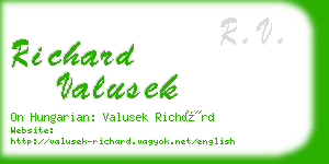 richard valusek business card